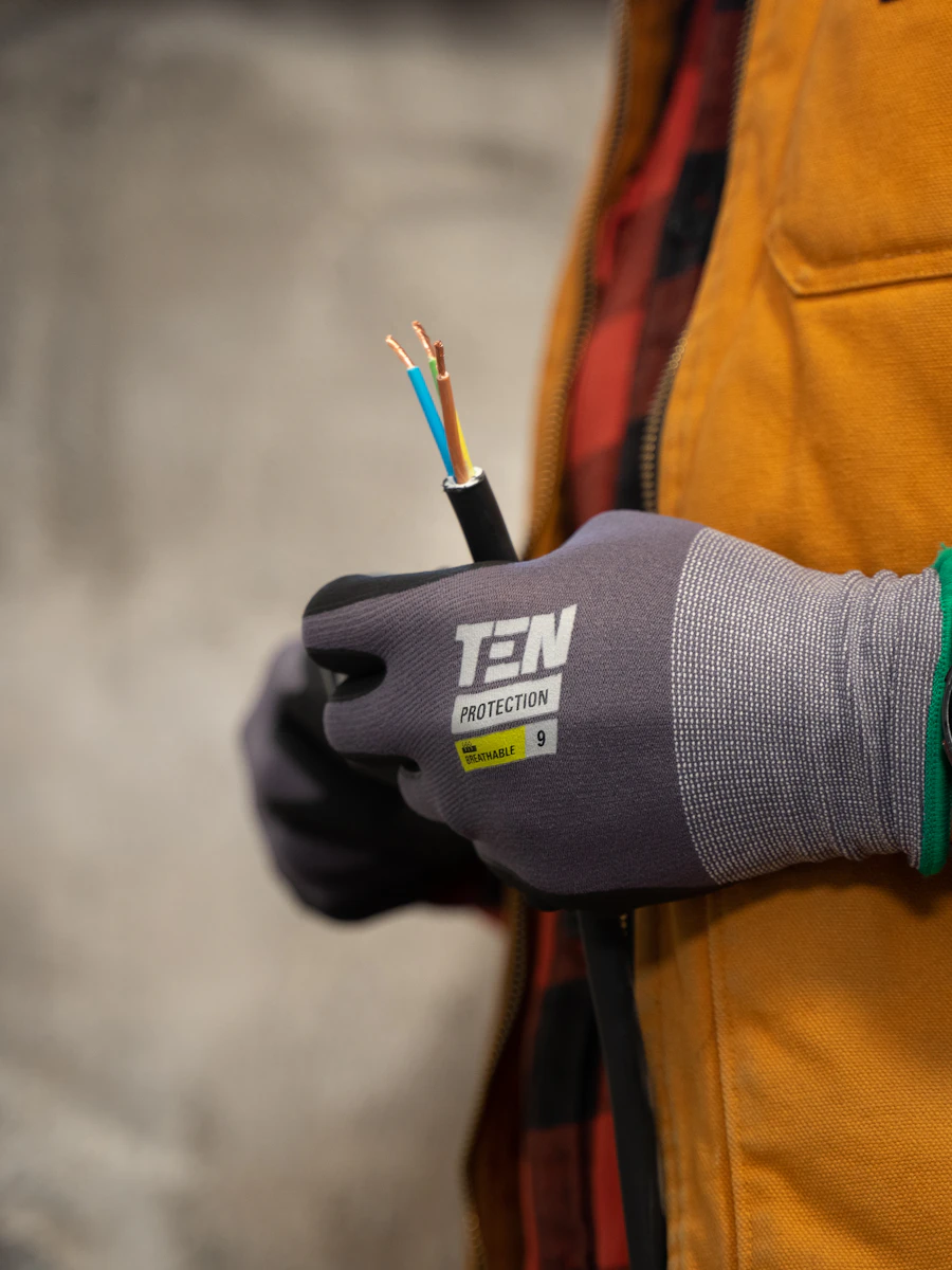 Electrician working on a consumer unit
